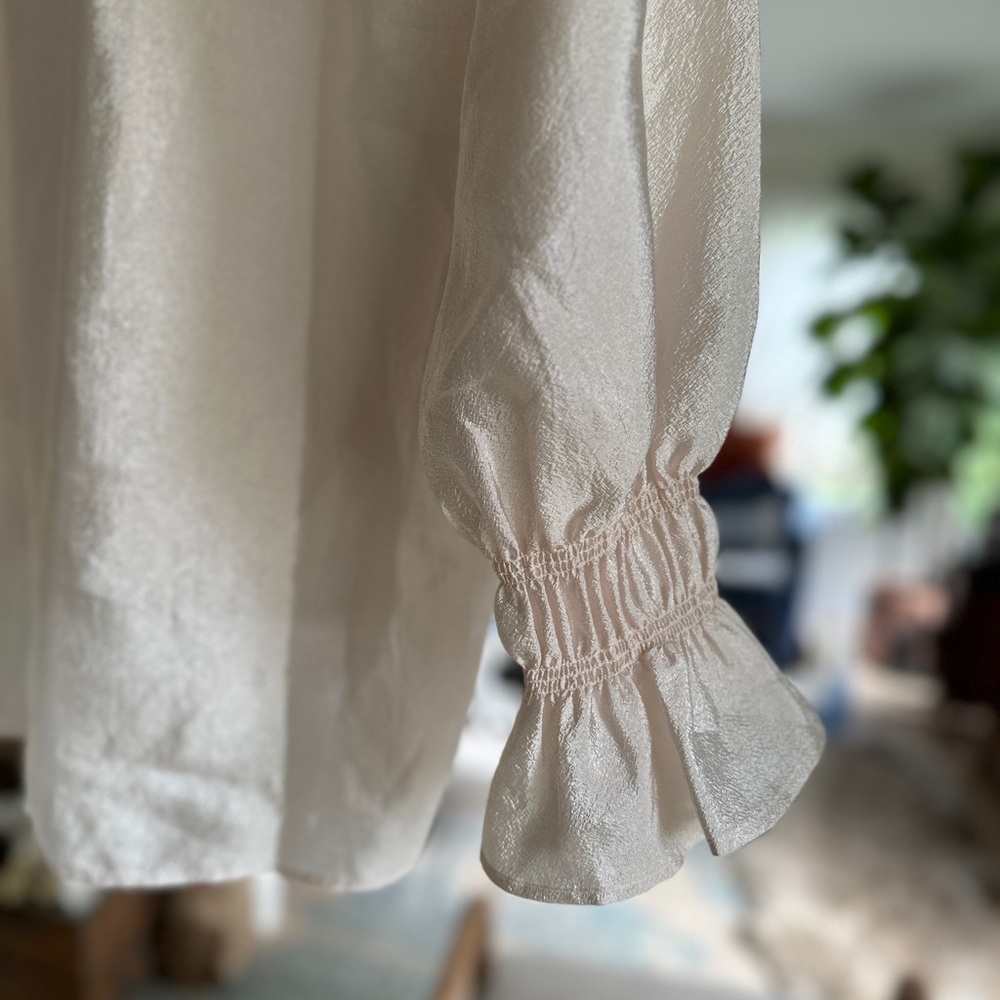 STINE GOYA Cream Blouse with Ruffled Collar - Picture 5 of 13